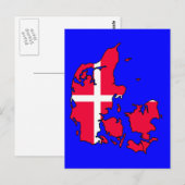 Dänemark-Flagge Karte (Vorne/Hinten)