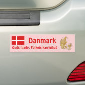 Dänemark Flagge + Karte Autoaufkleber (Auf Auto)