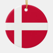Dänemark Flagge Keramik Ornament (Vorne)