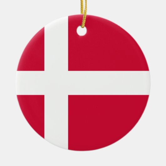 Dänemark Flagge Keramik Ornament (Vorne)