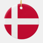 Dänemark Flagge Keramik Ornament (Hinten)