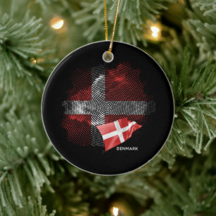 Dänemark-Flagge Keramik Ornament