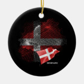 Dänemark-Flagge Keramik Ornament (Vorne)