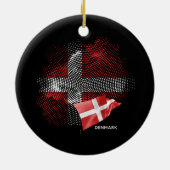 Dänemark-Flagge Keramik Ornament (Hinten)