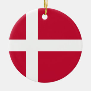 Dänemark Flagge Keramik Ornament