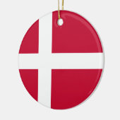 Dänemark Flagge Keramik Ornament (Links)