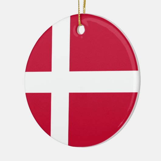 Dänemark Flagge Keramik Ornament (Links)