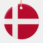 Dänemark Flagge Keramik Ornament (Hinten)