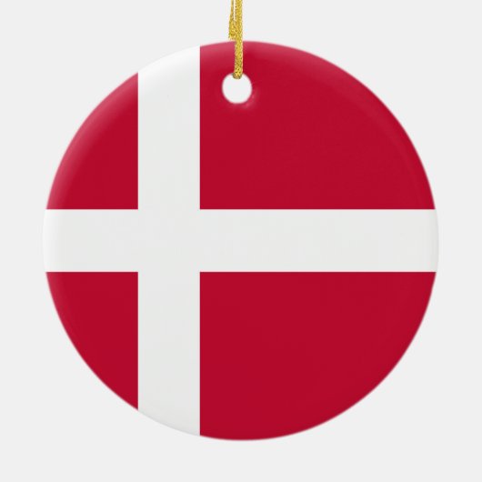 Dänemark Flagge Keramik Ornament (Hinten)