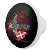 Dänemark-Flagge Keramikknauf (Rechts)