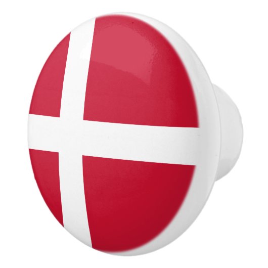 Dänemark Flagge Keramikknauf (Rechts)