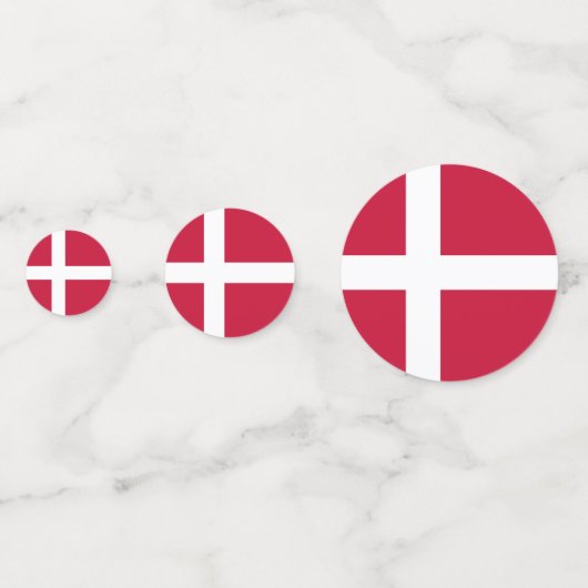 Dänemark Flagge Konfetti (Vorderseiten)