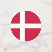 Dänemark Flagge Konfetti (Klein Vorderseite)