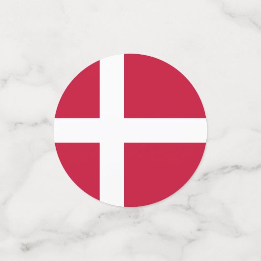 Dänemark Flagge Konfetti (Klein Vorderseite)