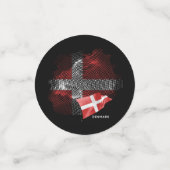 Dänemark-Flagge Konfetti (Klein Vorderseite)