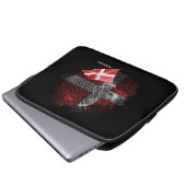 Dänemark-Flagge Laptopschutzhülle (Vorne Knopf)