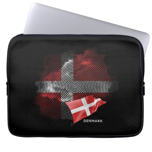 Dänemark-Flagge Laptopschutzhülle (Vorderseite)