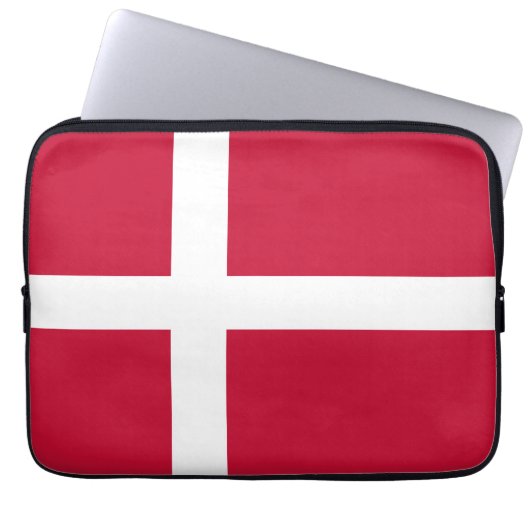 Dänemark-Flagge Laptopschutzhülle (Vorderseite)