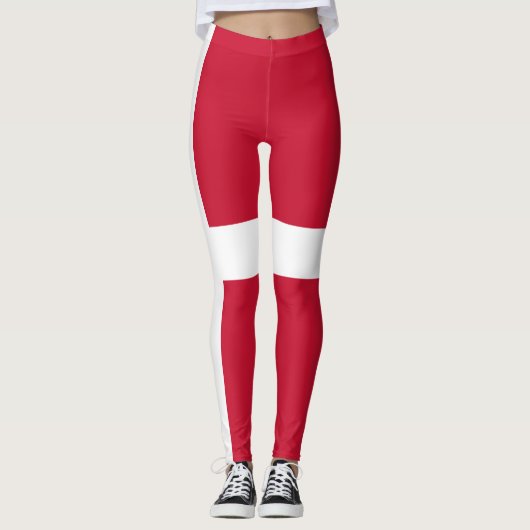 Dänemark Flagge Leggings (Vorderseite)