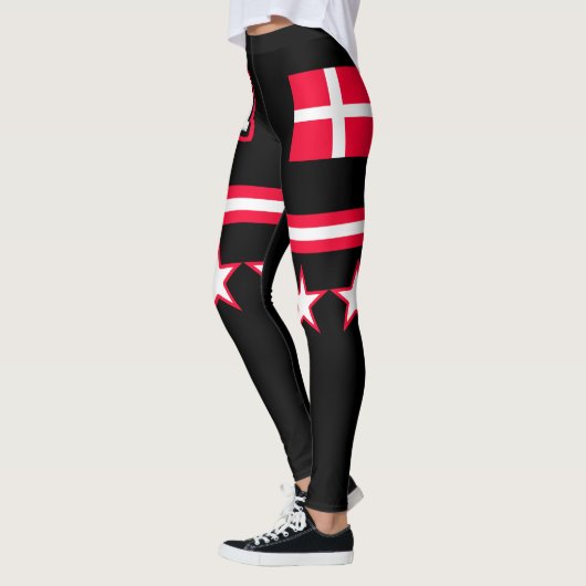 Dänemark-Flagge Leggings (Links)