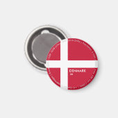 Dänemark Flagge Magnet (Vorderseite/Rückseite)