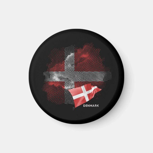 Dänemark-Flagge Magnet (Vorne)