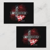 Dänemark-Flagge Mitteilungskarte (Vorne/Hinten)