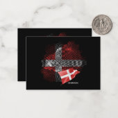 Dänemark-Flagge Mitteilungskarte (Vorderseite/Rückseite Beispiel)