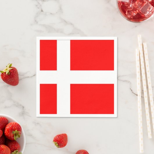 Dänemark Flagge Napkins! Serviette (Beispiel)