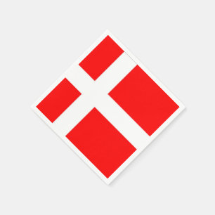 Dänemark Flagge Napkins! Serviette