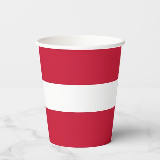 Dänemark Flagge Pappbecher (Rückseite)