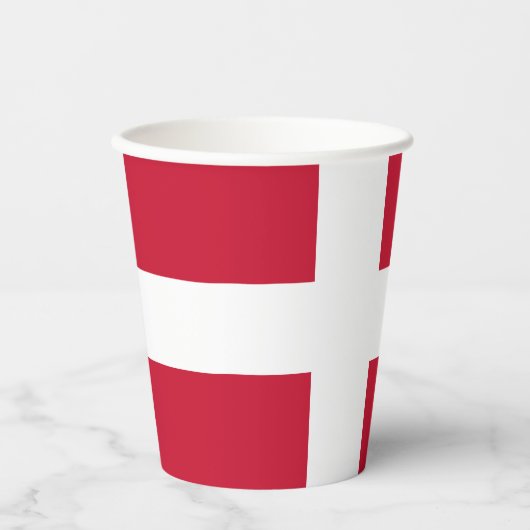 Dänemark Flagge Pappbecher (Vorderseite)