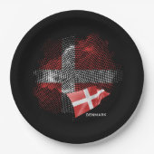 Dänemark-Flagge Pappteller (Vorderseite)
