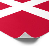 Dänemark Flagge Poster (Ecke)