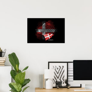 Dänemark-Flagge Poster