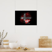 Dänemark-Flagge Poster (Küche)