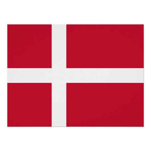 Dänemark Flagge Poster (Vorderseite)