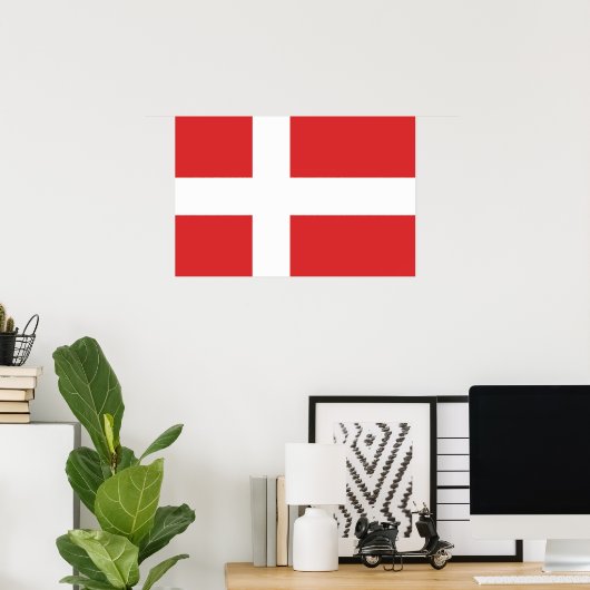 Dänemark-Flagge Poster (Heimbüro)