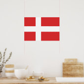 Dänemark-Flagge Poster (Küche)