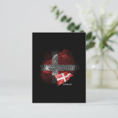 Dänemark-Flagge Postkarte (Stehend Vorderseite)
