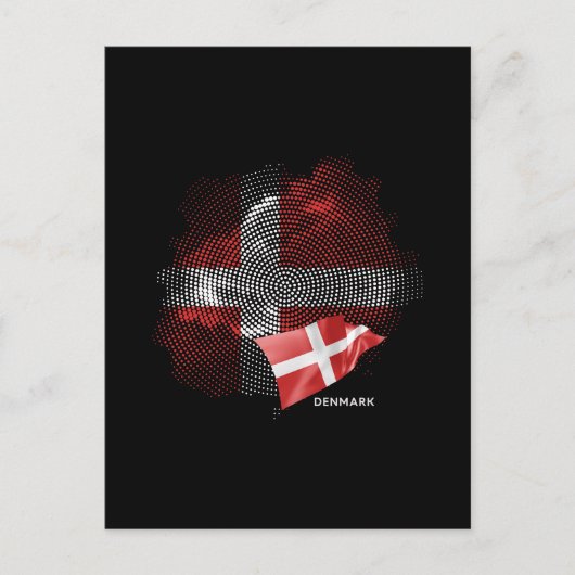 Dänemark-Flagge Postkarte (Vorderseite)