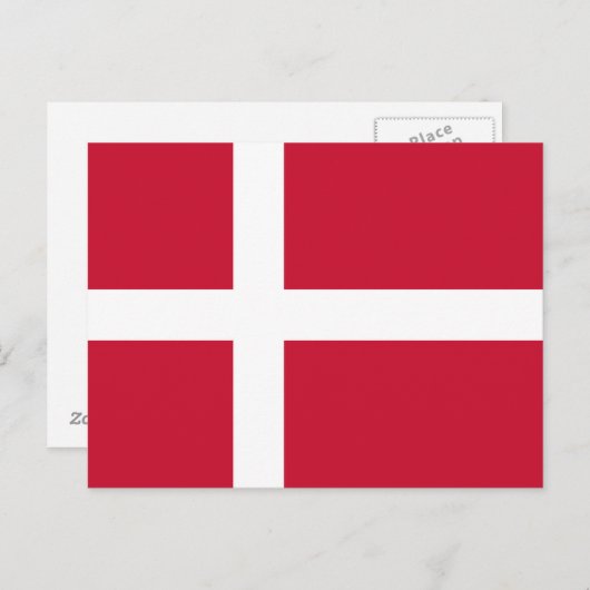 Dänemark Flagge Postkarte (Vorne/Hinten)