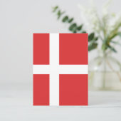 Dänemark-Flagge Postkarte (Stehend Vorderseite)