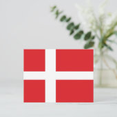 Dänemark Flagge Postkarte (Stehend Vorderseite)
