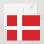 Dänemark Flagge Postkarte (Vorne/Hinten)