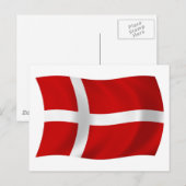Dänemark Flagge Postkarte (Vorne/Hinten)