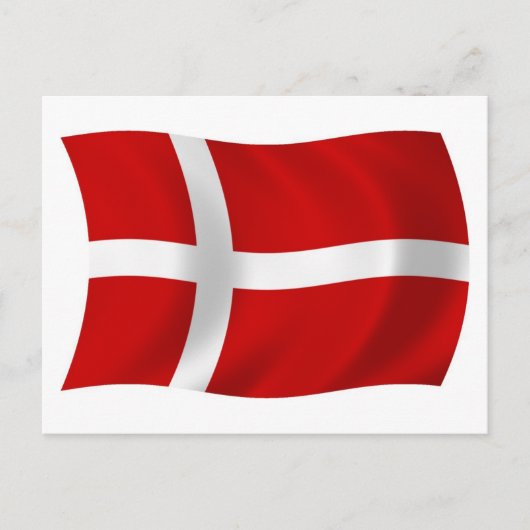 Dänemark Flagge Postkarte (Vorderseite)