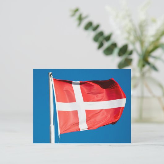 Dänemark Flagge Postkarte (Stehend Vorderseite)