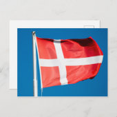 Dänemark Flagge Postkarte (Vorne/Hinten)