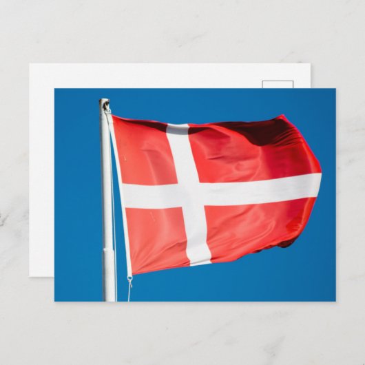 Dänemark Flagge Postkarte (Vorne/Hinten)